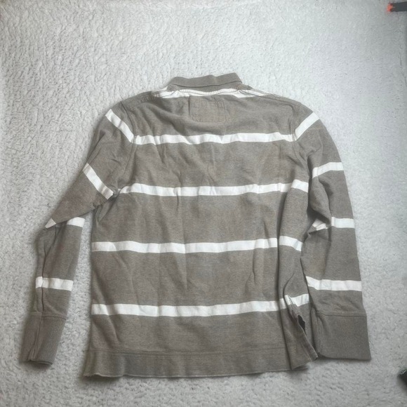 Vintage American eagle  men's grey striped rugby long sleeve collar xl‎ - Picture 3 of 5